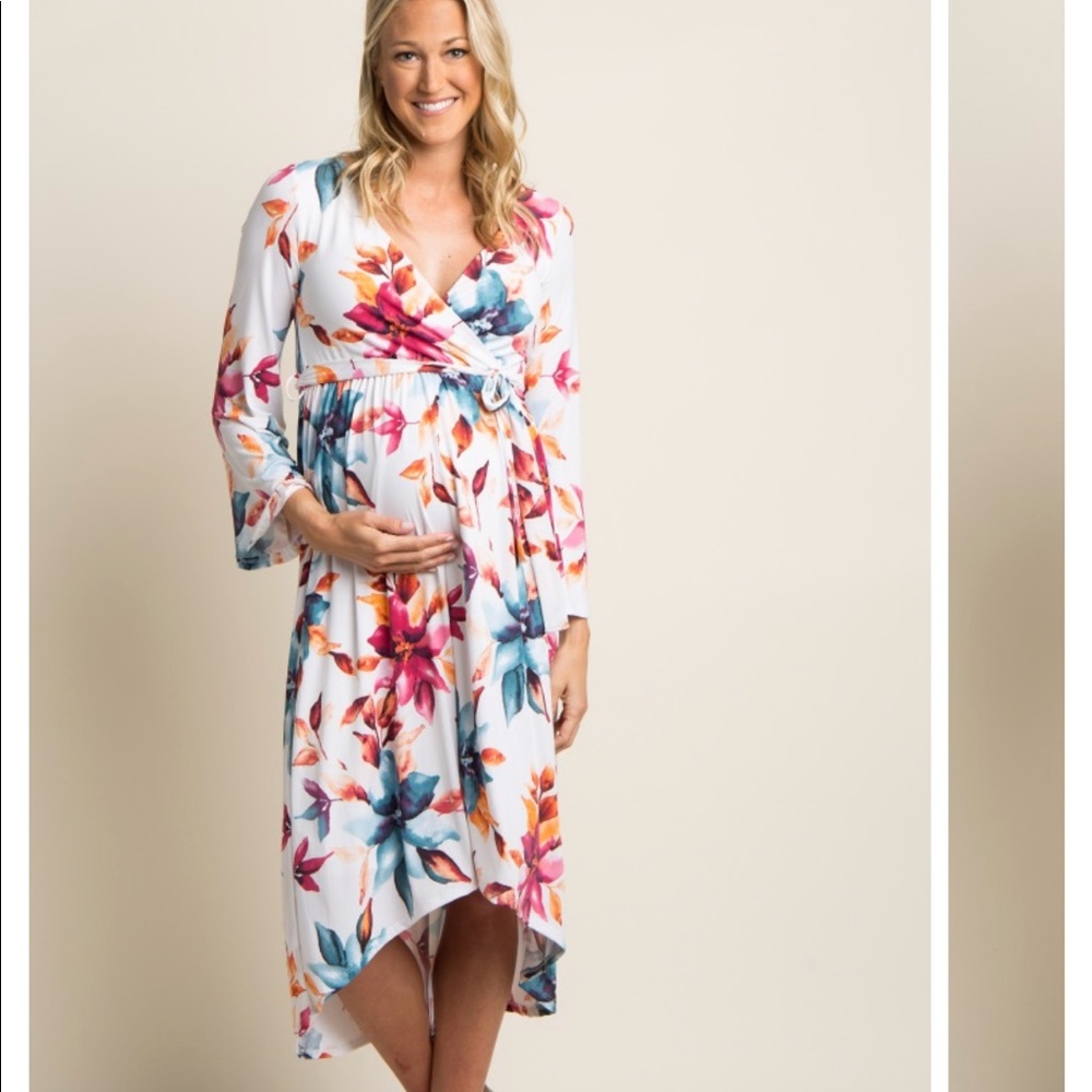 NWT Pink Blush Maternity/Nursing watercolor dress